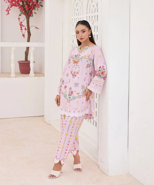 Blush Blossom | 2 Piece Short Shirt Set