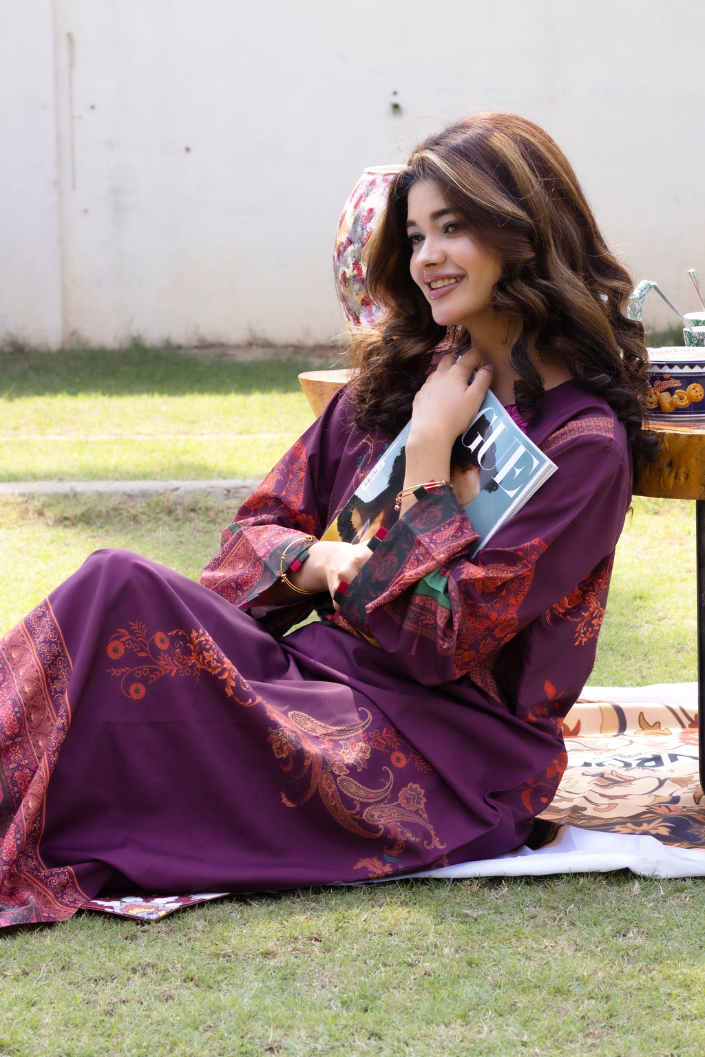 Regal Plum | 2 Piece Kaftan Set