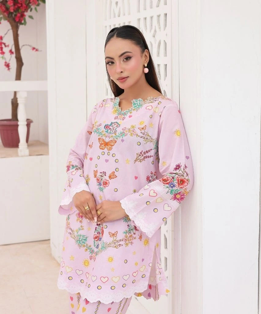 Blush Blossom | 2 Piece Short Shirt Set