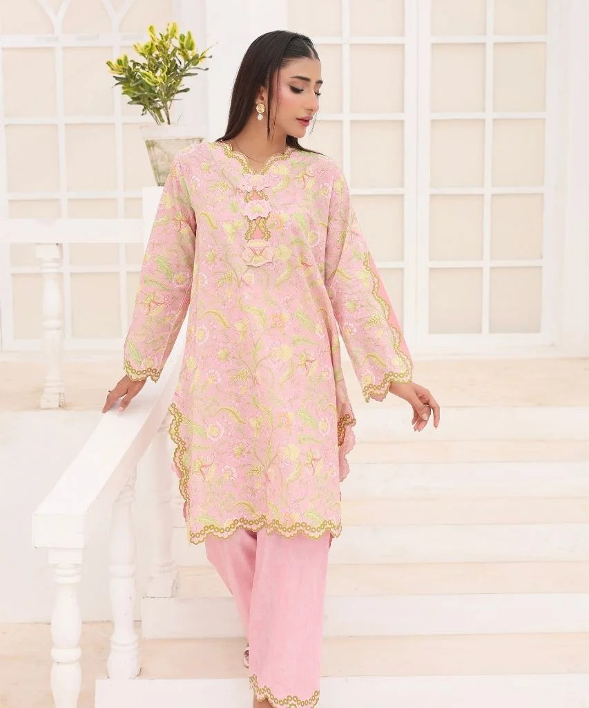 Rose Petal | 2 Piece Short Shirt Set