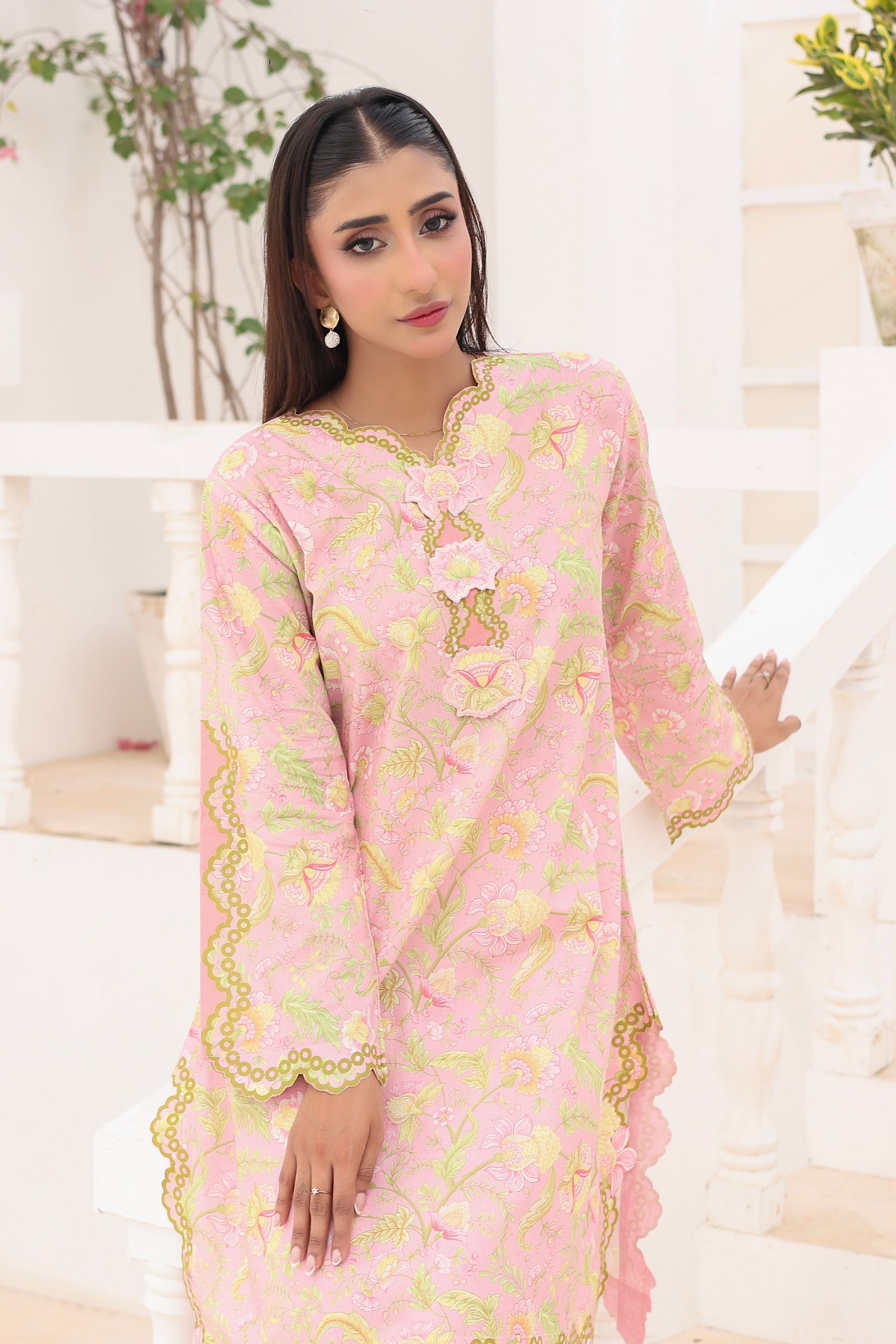 Rose Petal | 2 Piece Short Shirt Set