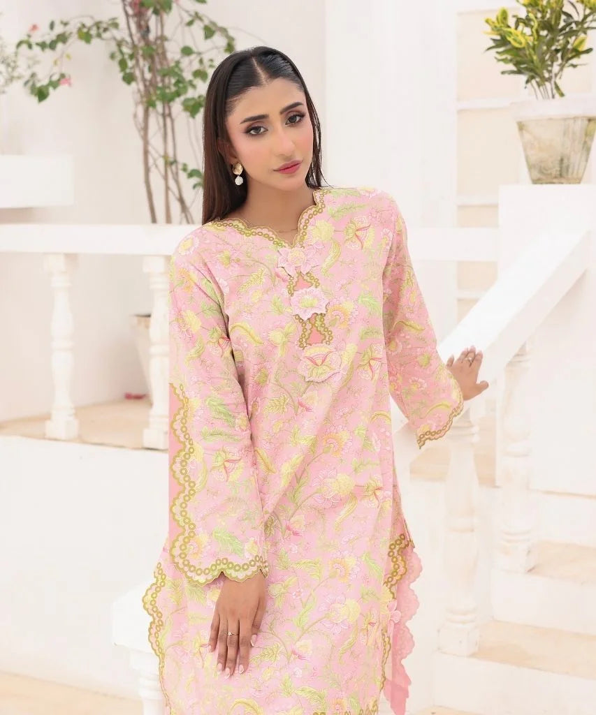 Rose Petal | 2 Piece Short Shirt Set