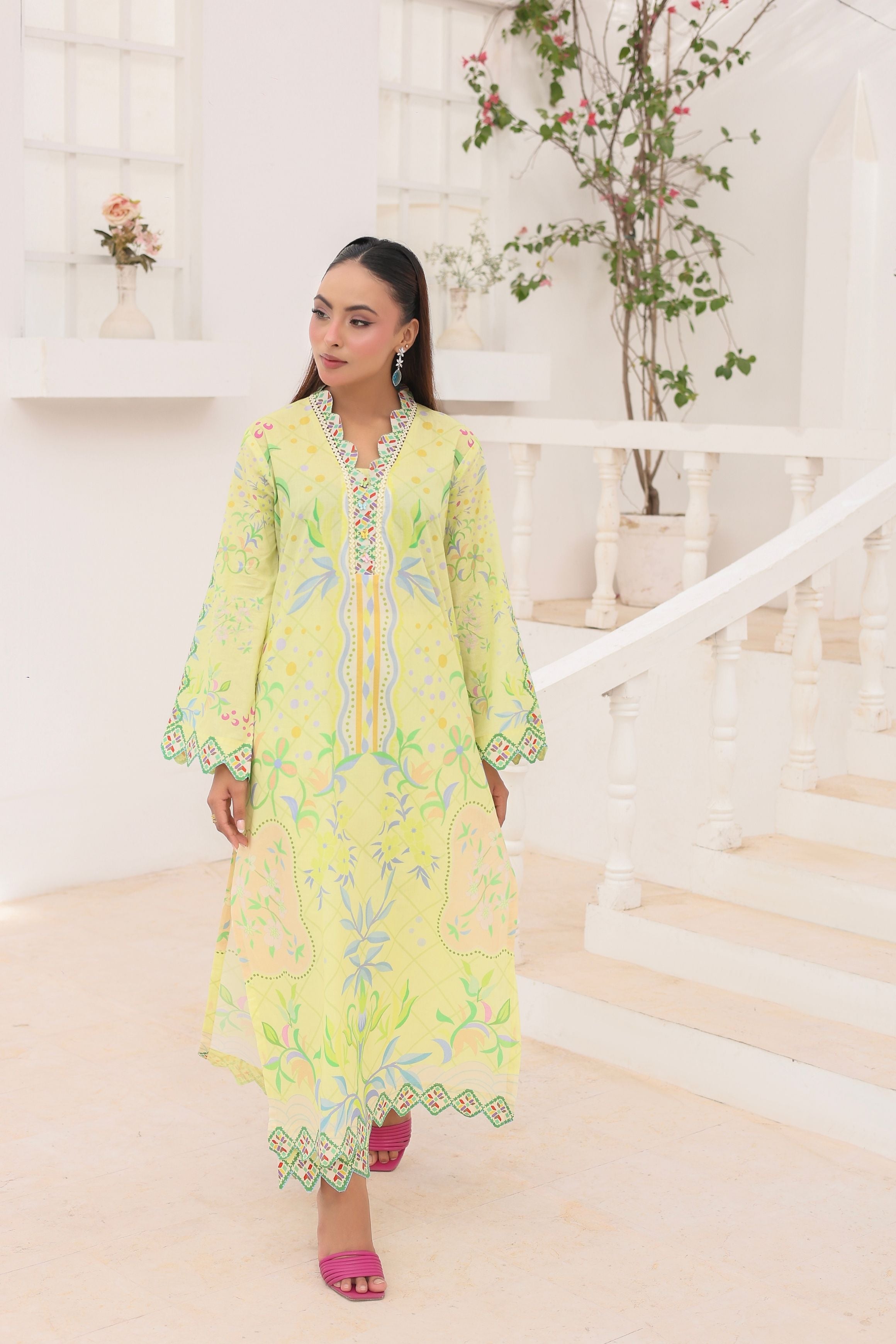 Citrus Blossom | 2 Piece Long Shirt Set