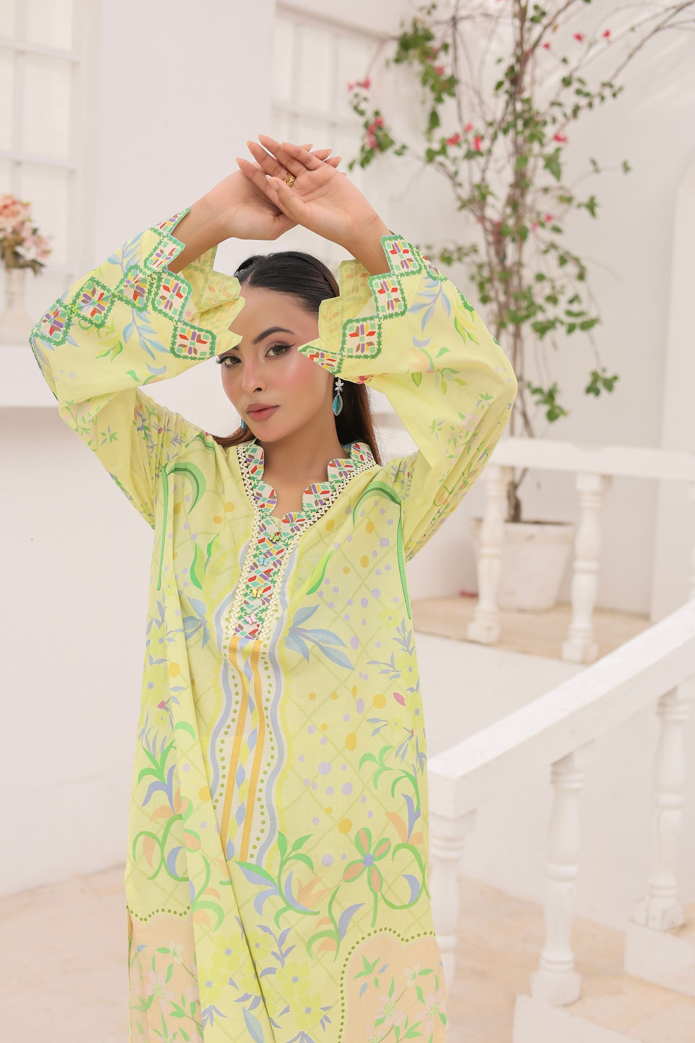 Citrus Blossom | 2 Piece Long Shirt Set