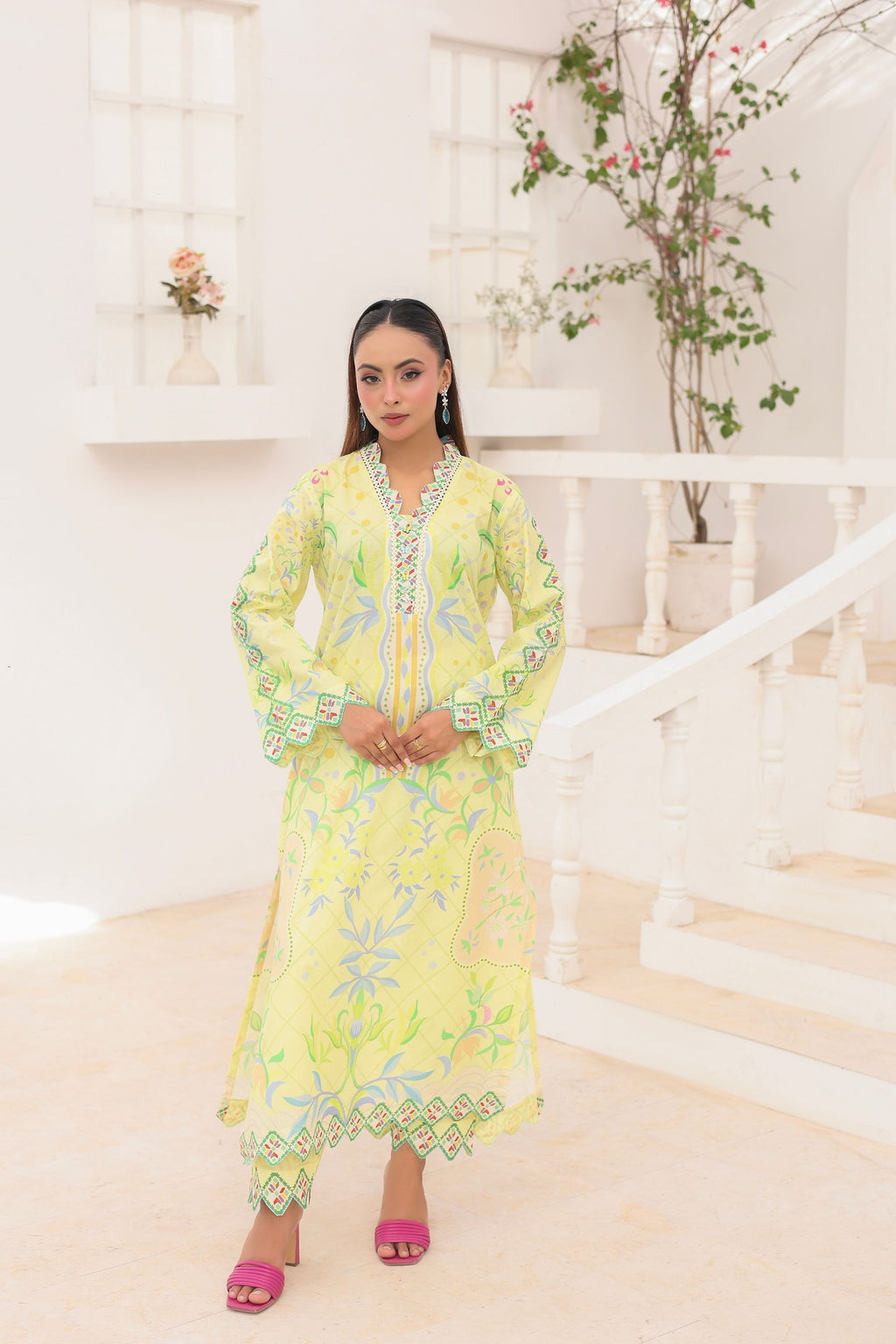 Citrus Blossom | 2 Piece Long Shirt Set