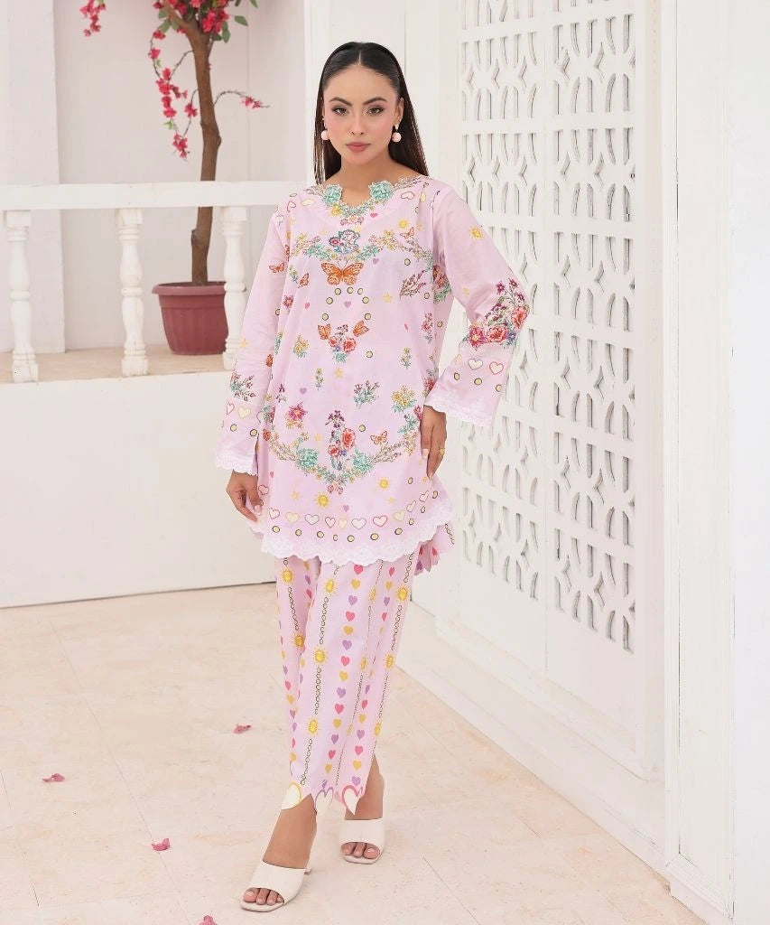 Blush Blossom | 2 Piece Short Shirt Set