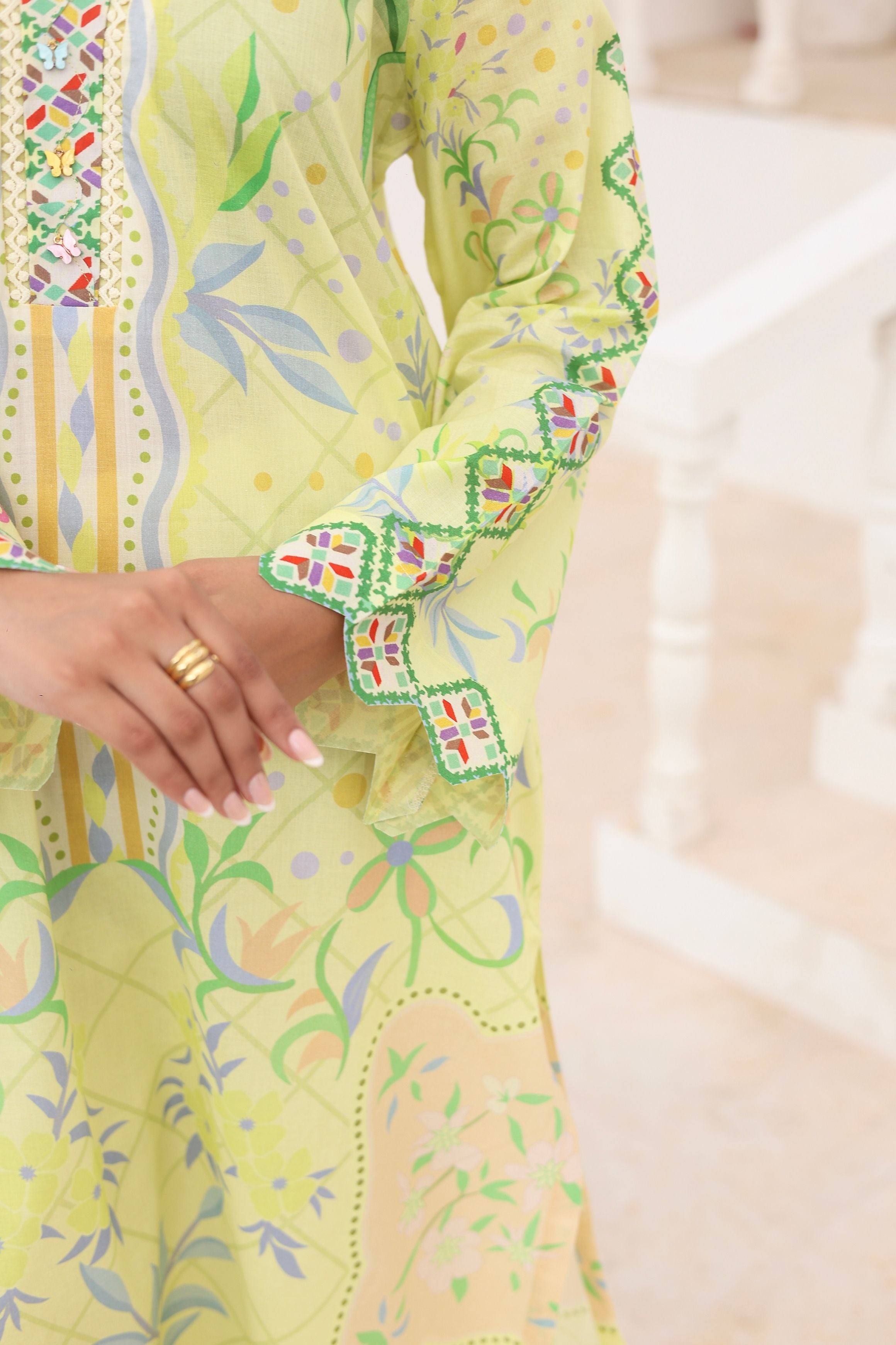 Citrus Blossom | 2 Piece Long Shirt Set
