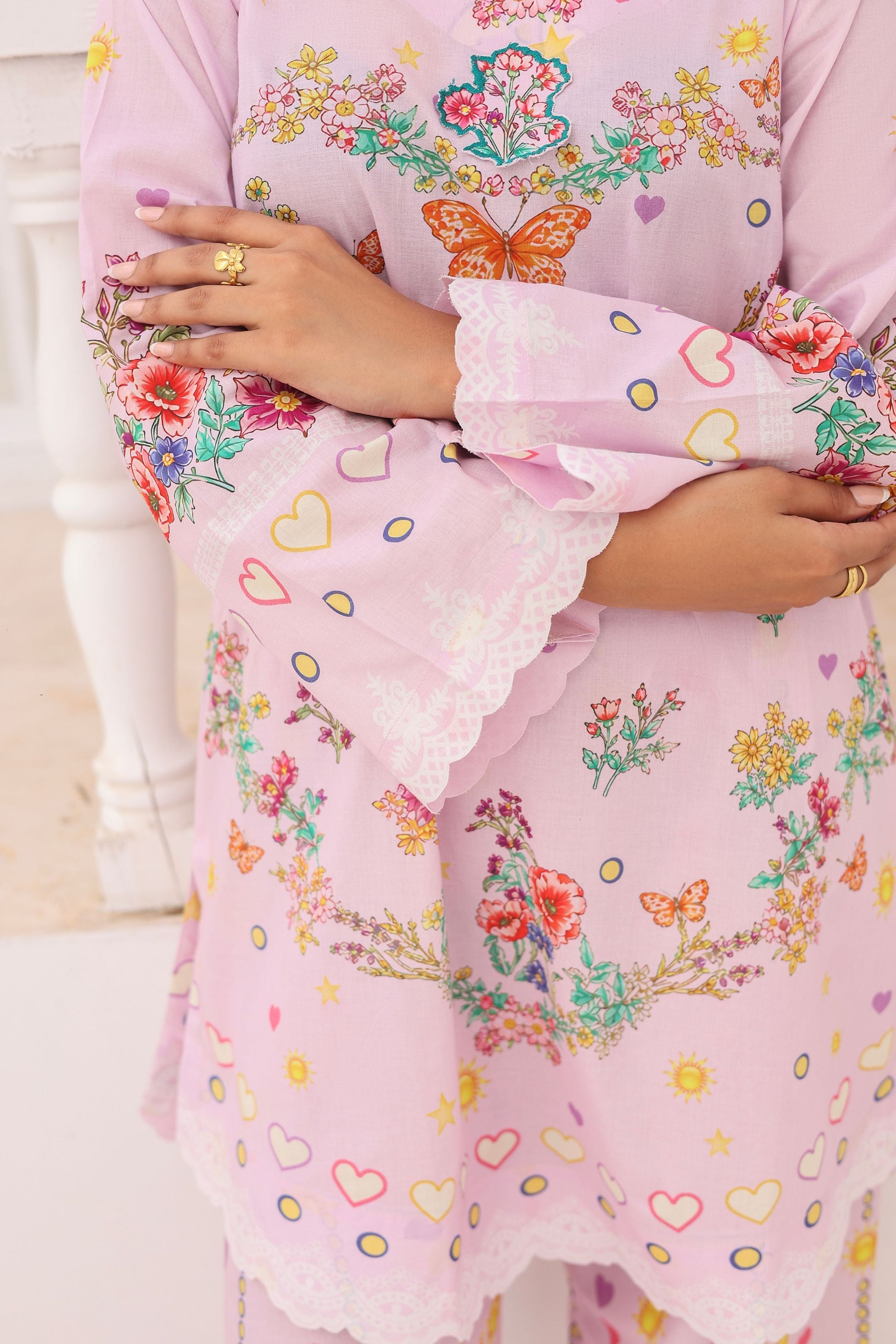 Blush Blossom | 2 Piece Short Shirt Set