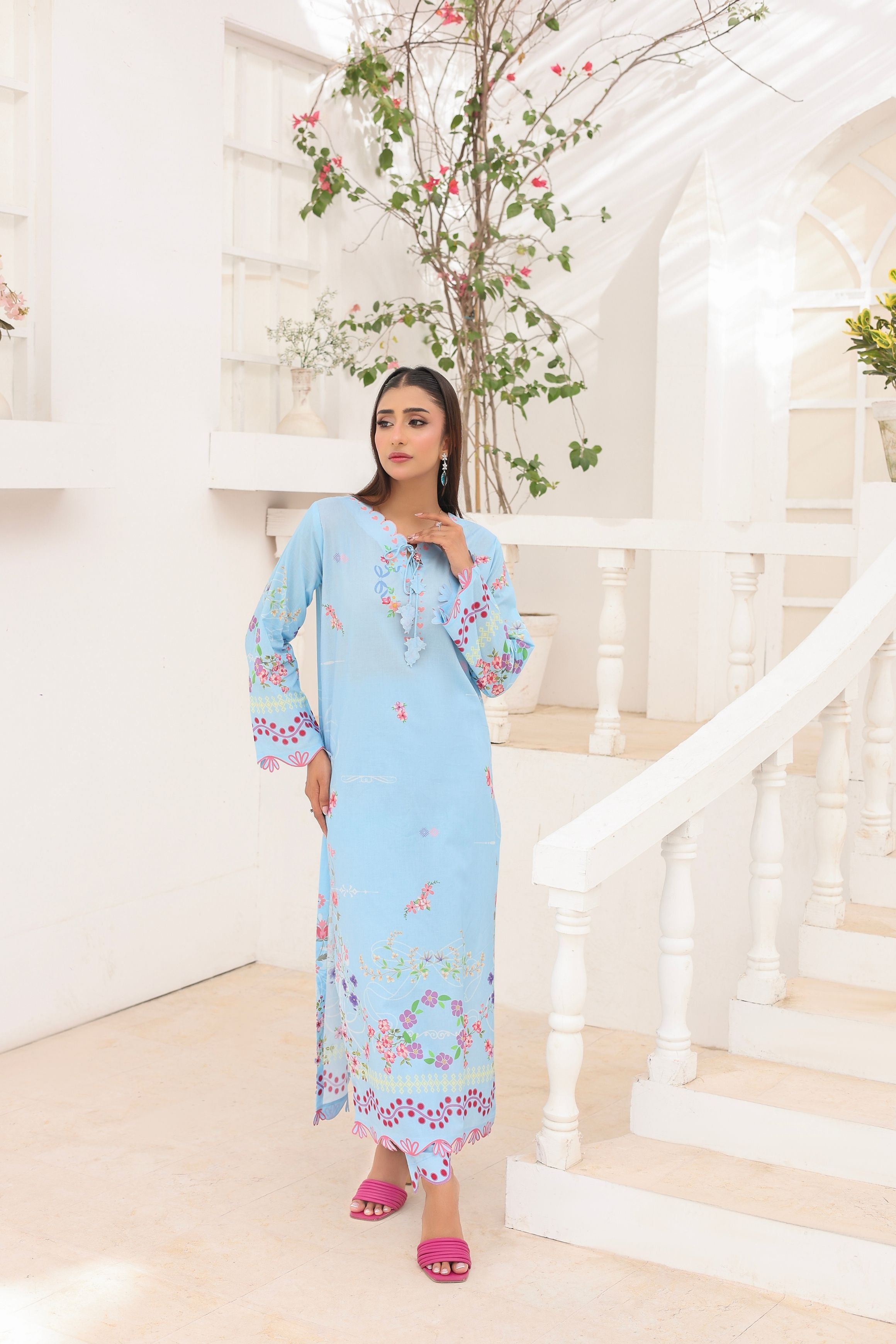 Sky Breeze | 2 Piece Long Shirt Set