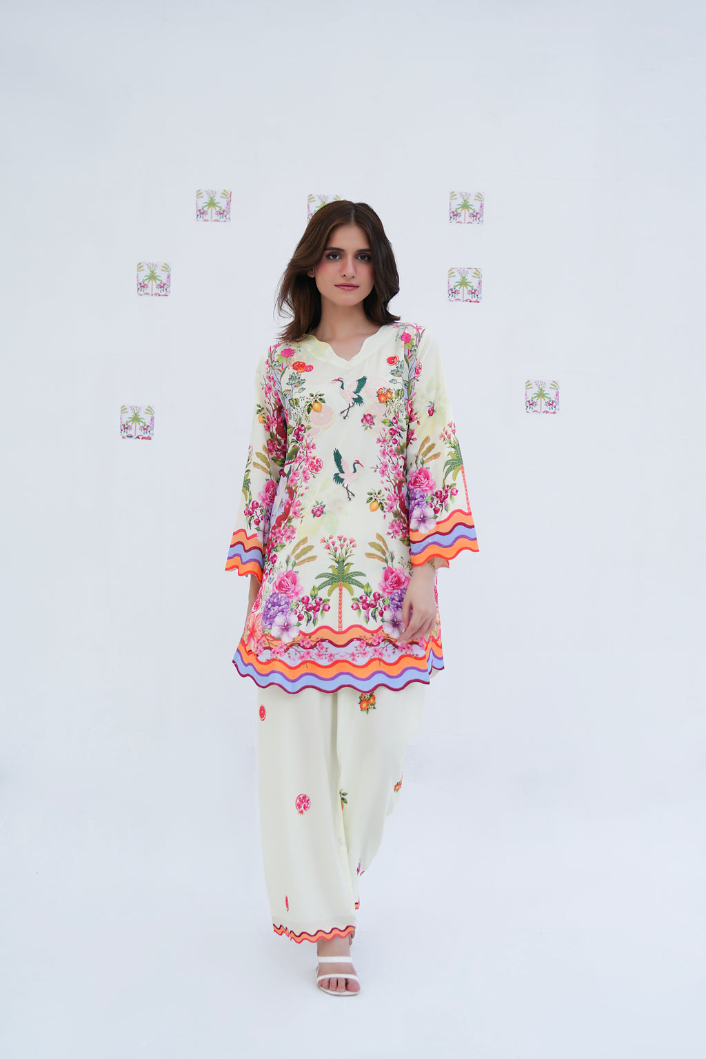 Yellow Pigeons | 2 Piece Short Shirt Set