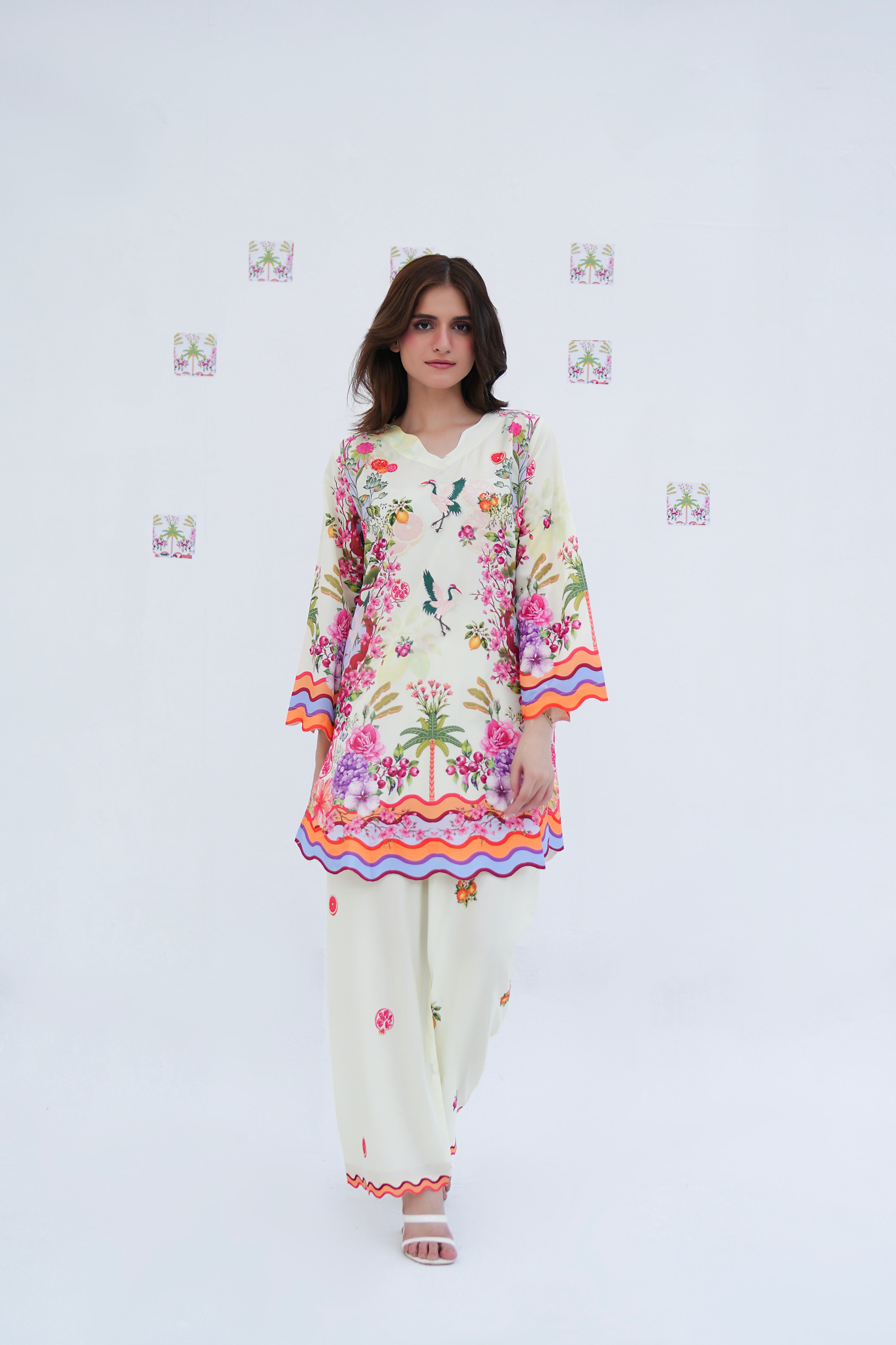 Yellow Pigeons | 2 Piece Short Shirt Set