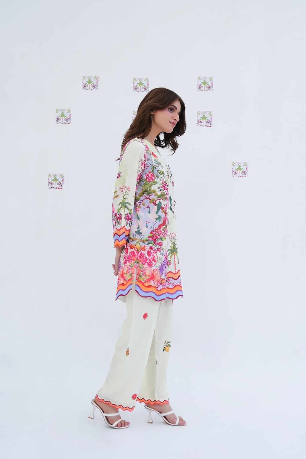 Yellow Pigeons | 2 Piece Short Shirt Set