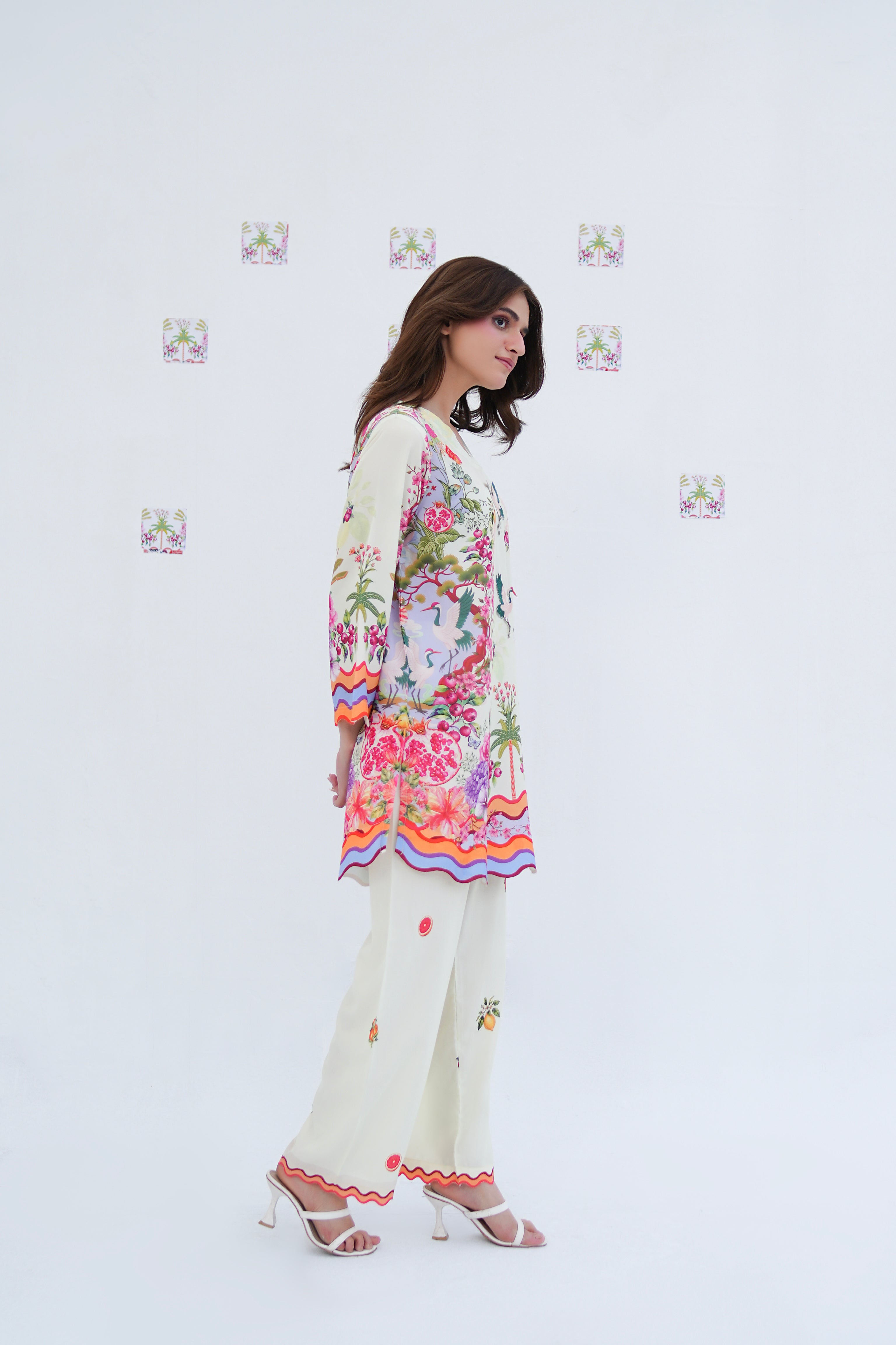 Yellow Pigeons | 2 Piece Short Shirt Set
