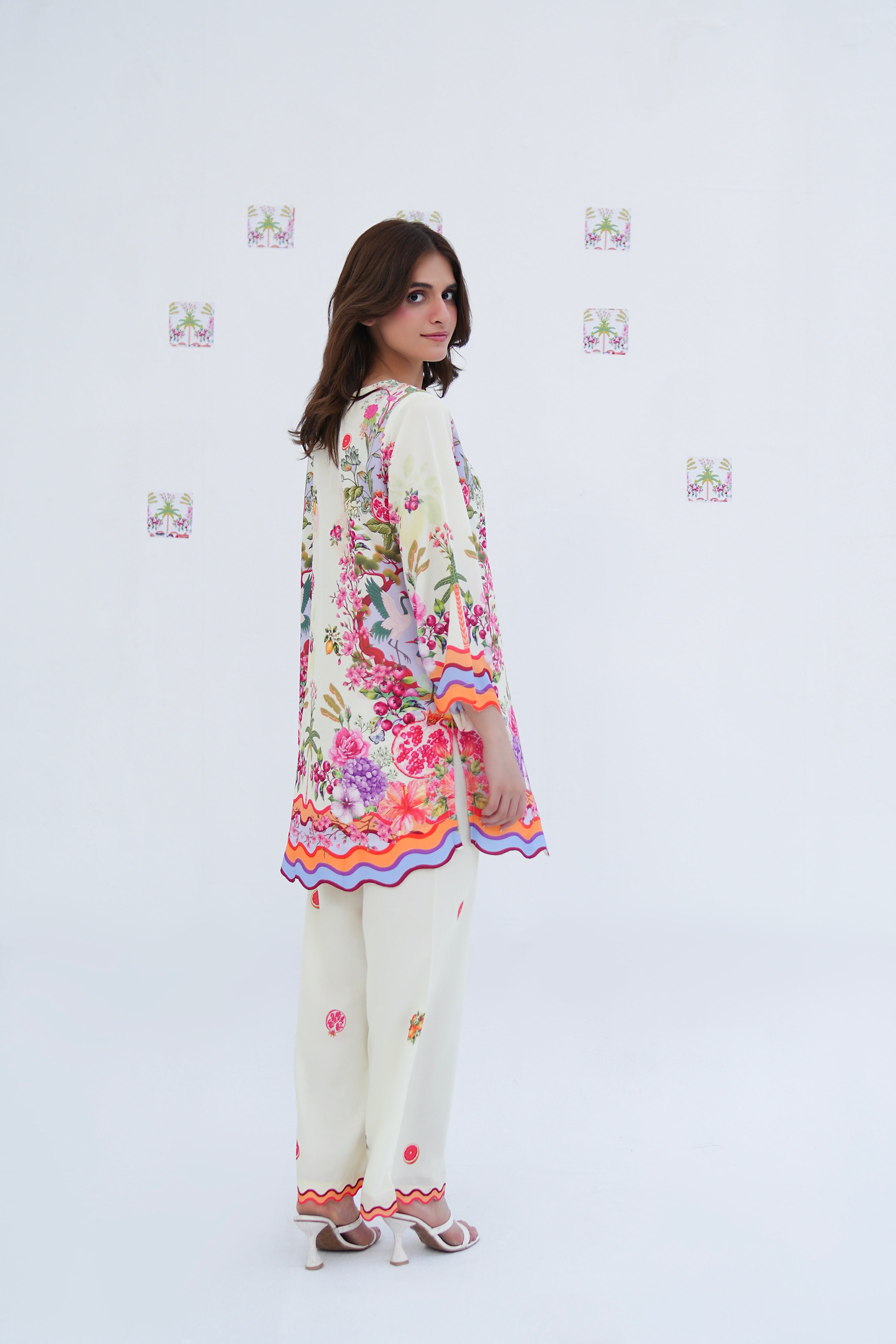 Yellow Pigeons | 2 Piece Short Shirt Set