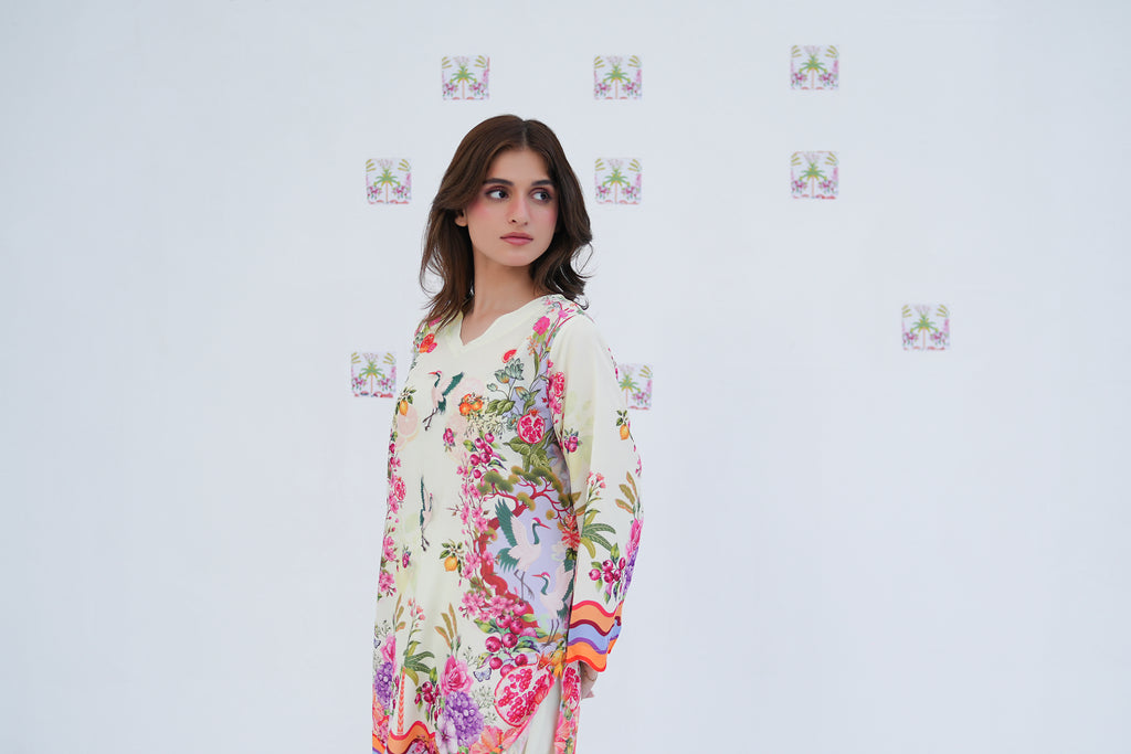 Yellow Pigeons | 2 Piece Short Shirt Set