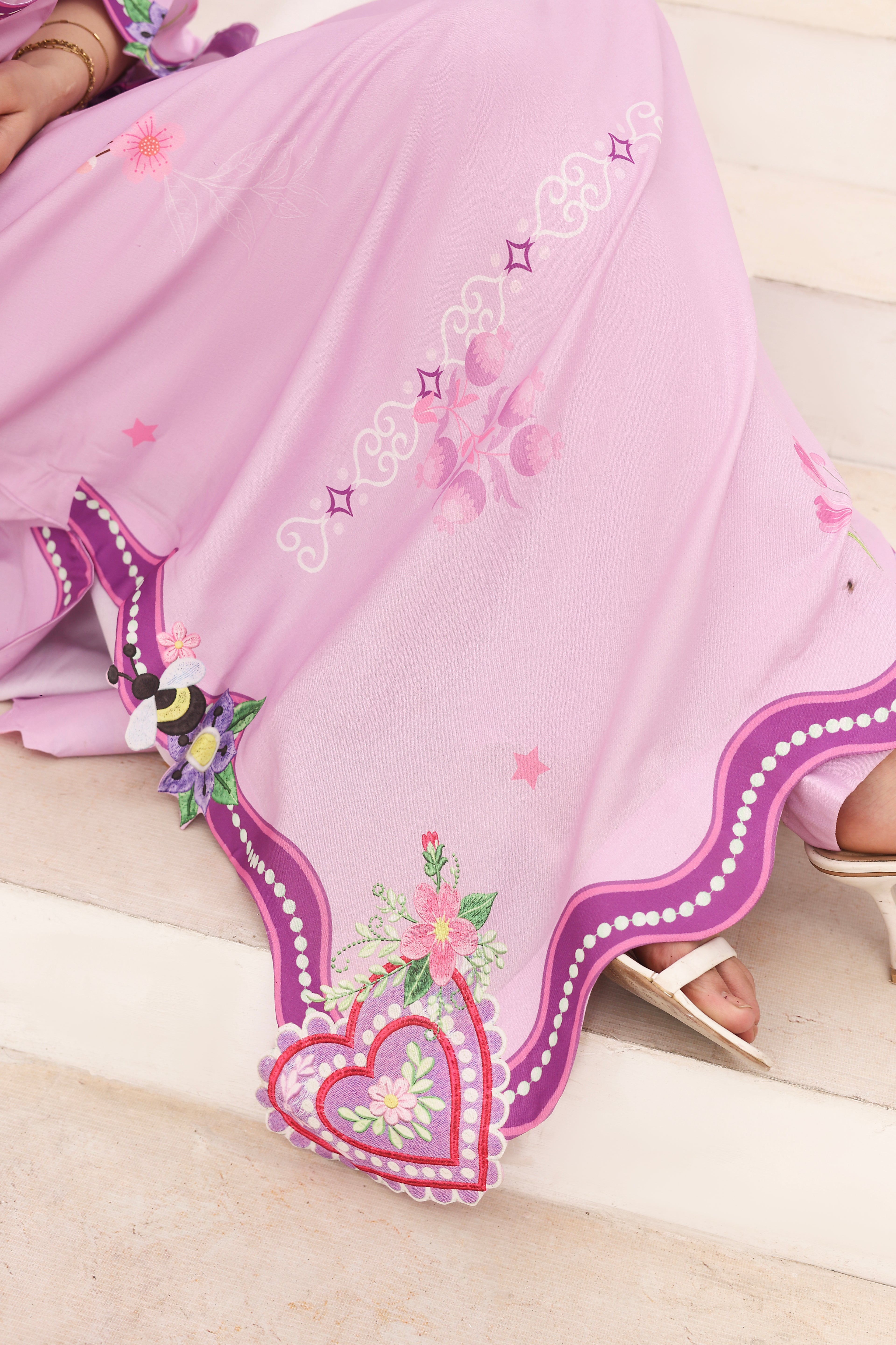 Dreamy Lavender | 3 Piece Long Shirt Set with Dupatta