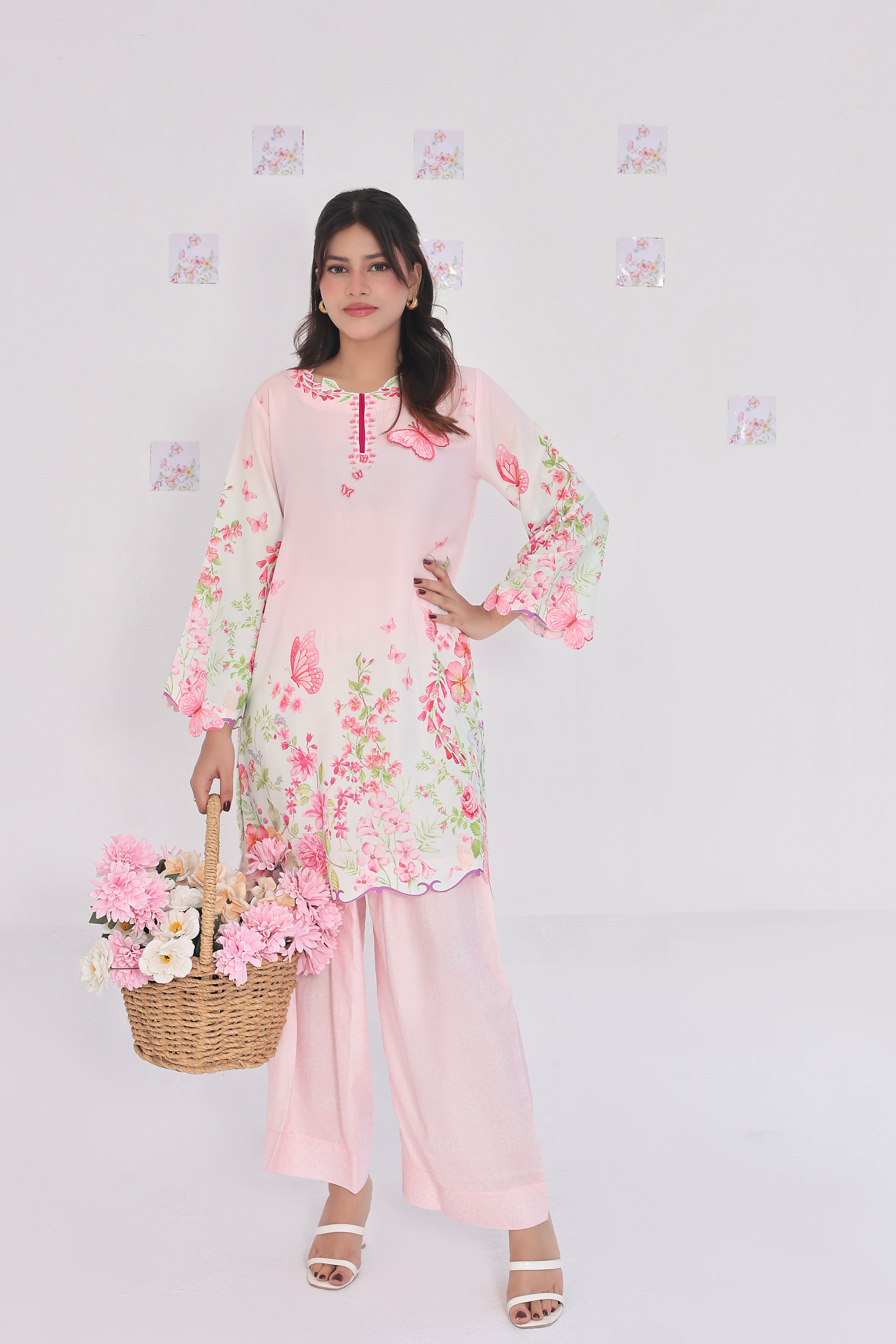 Pink Kiki | 2 Piece Short Shirt Set