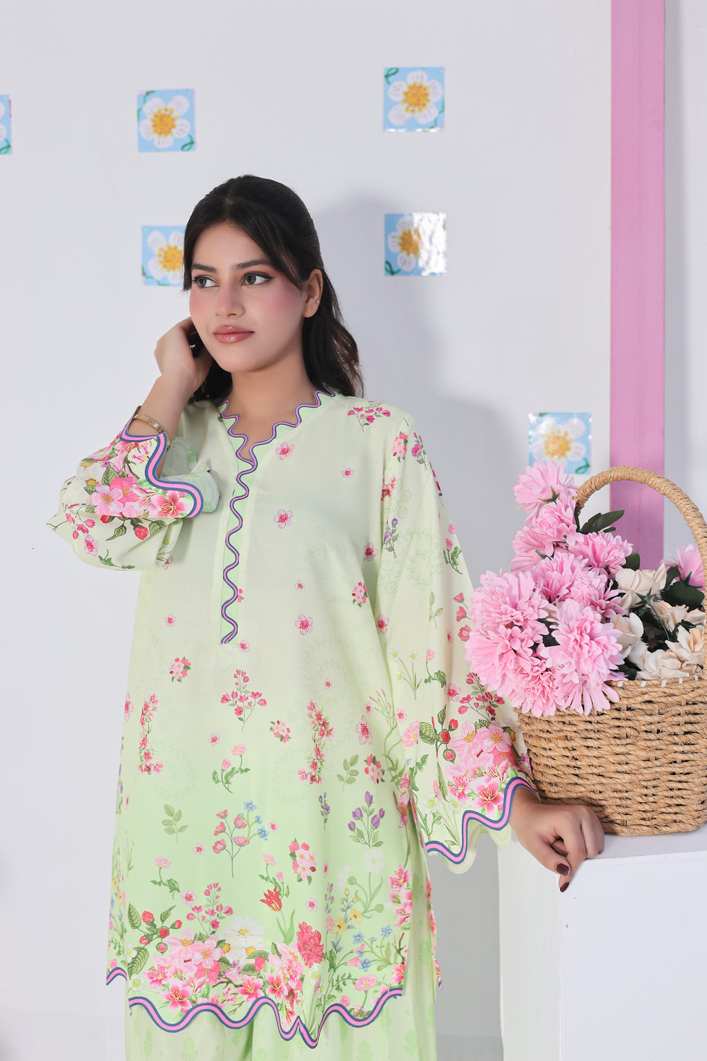 Shades of Green | 2 Piece Short Shirt Set