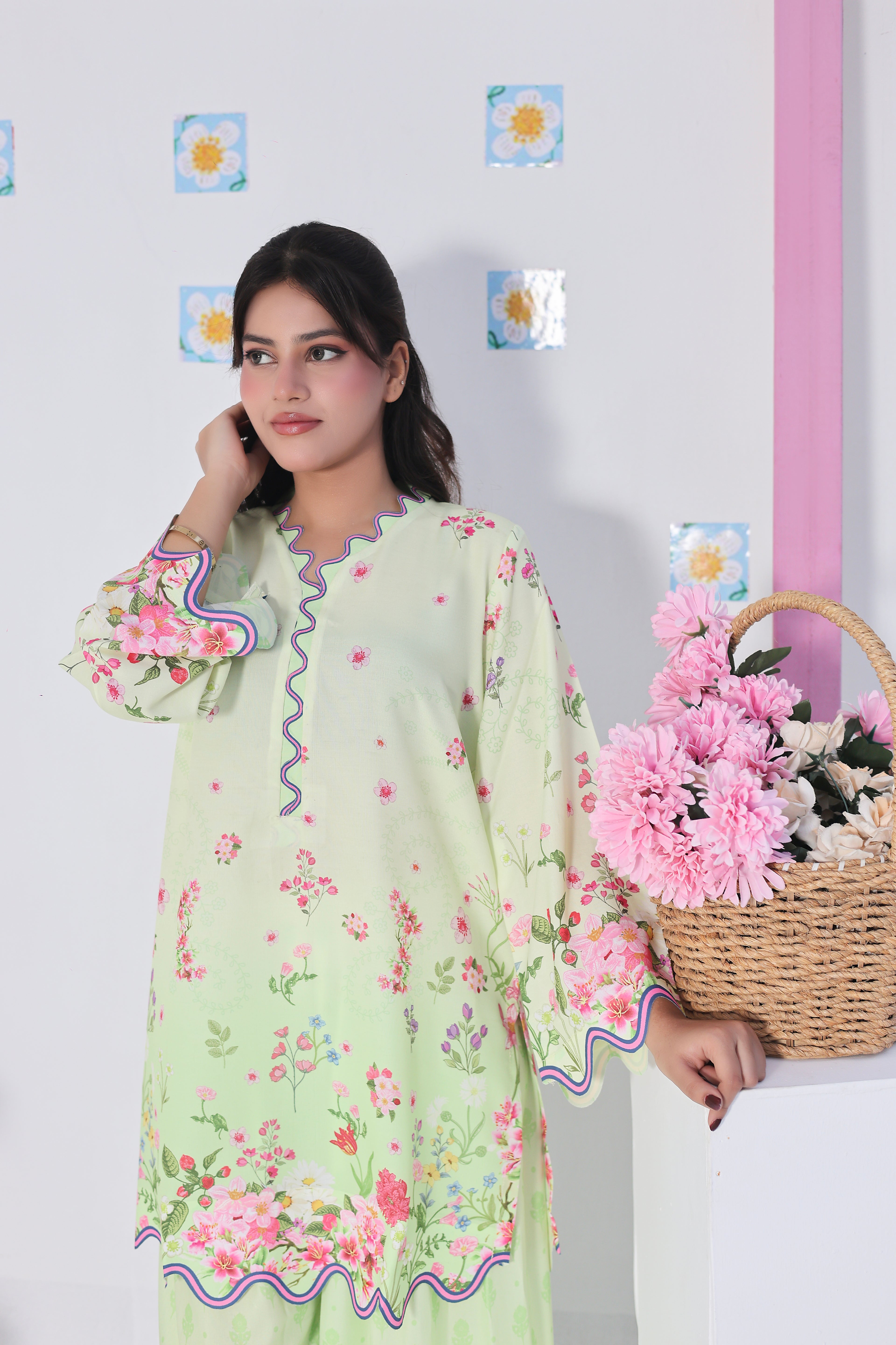 Shades of Green | 2 Piece Short Shirt Set