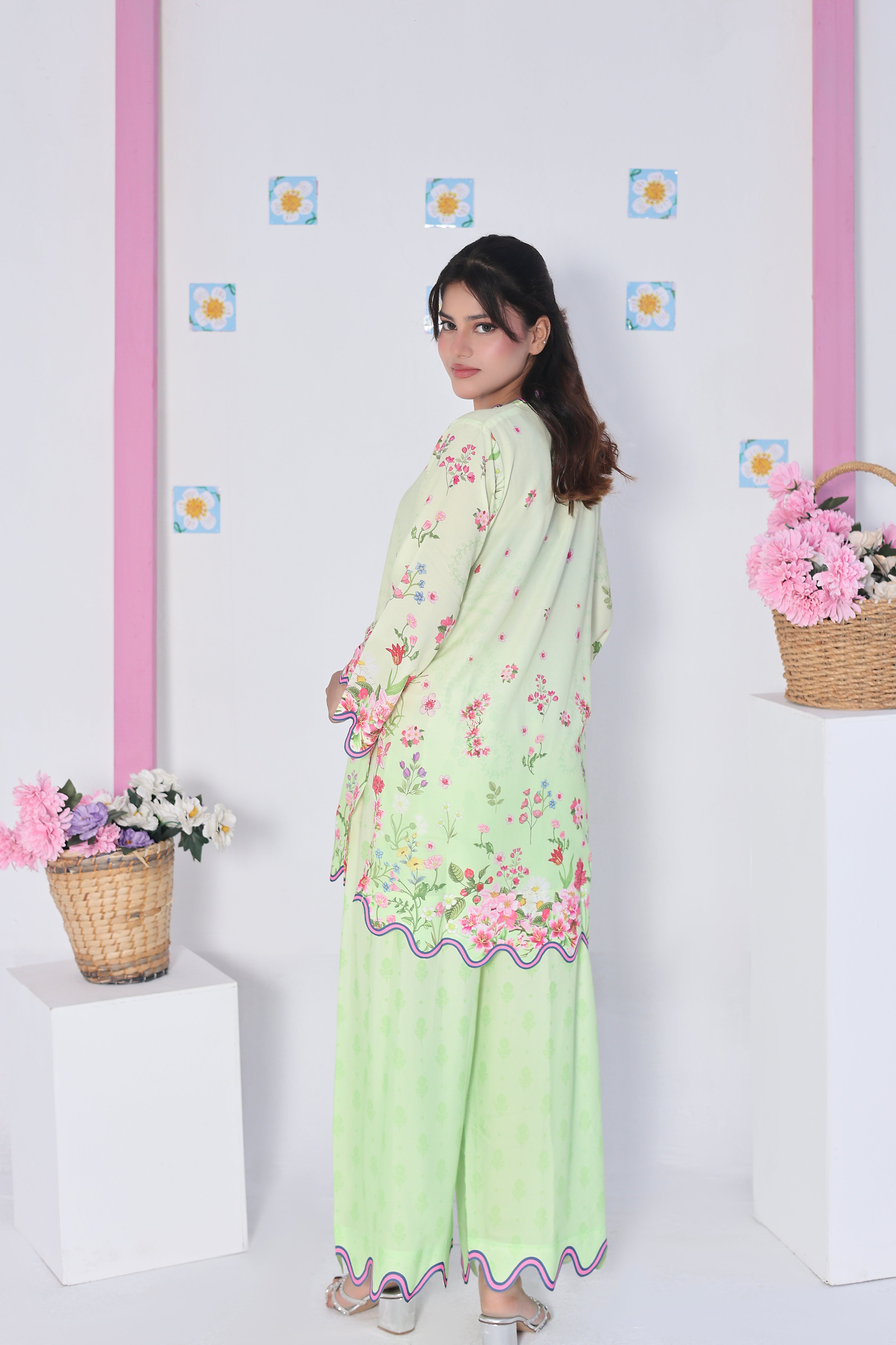 Shades of Green | 2 Piece Short Shirt Set