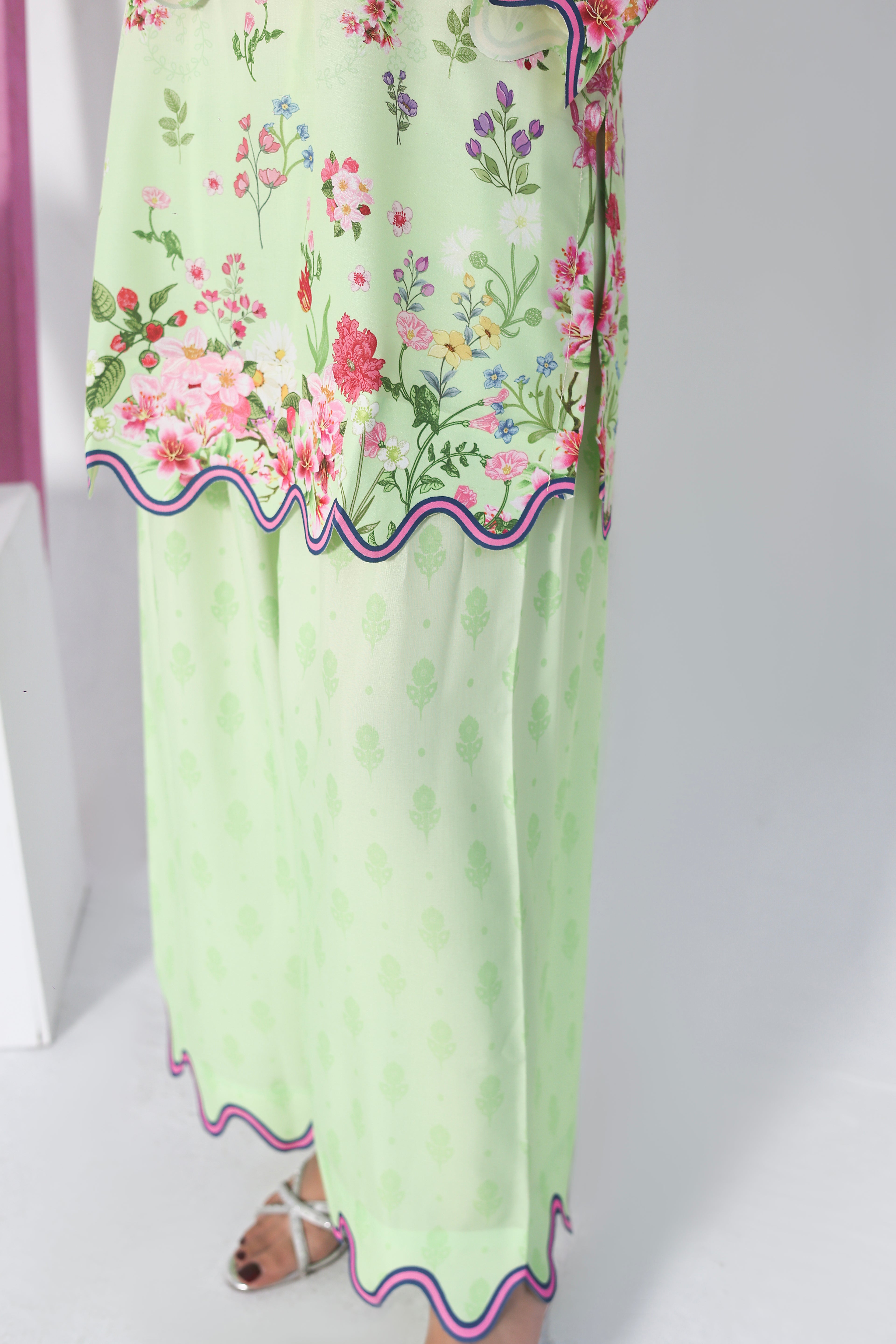Shades of Green | 2 Piece Short Shirt Set