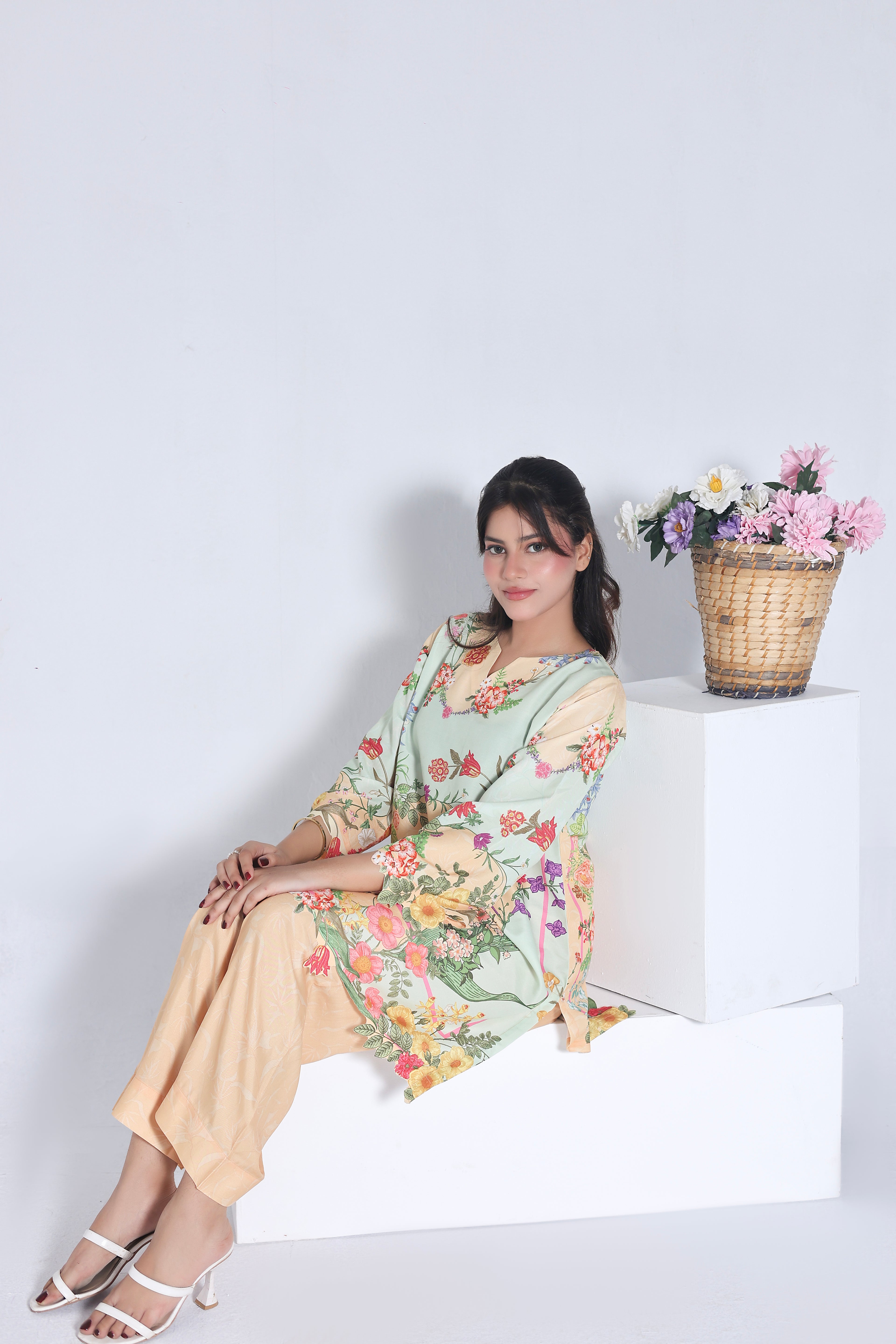 Peachy Mint | 2 Piece Short Shirt Set